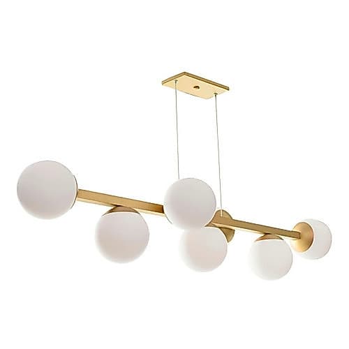 Pendente Lustre Led Moderno Jabuticaba 7 Globos Dourado