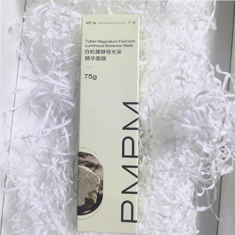 P PMPM Máscara de esfregaço de trufa branca Tubo branco hidratante para remover amarelo iluminar o tom da pele 75g