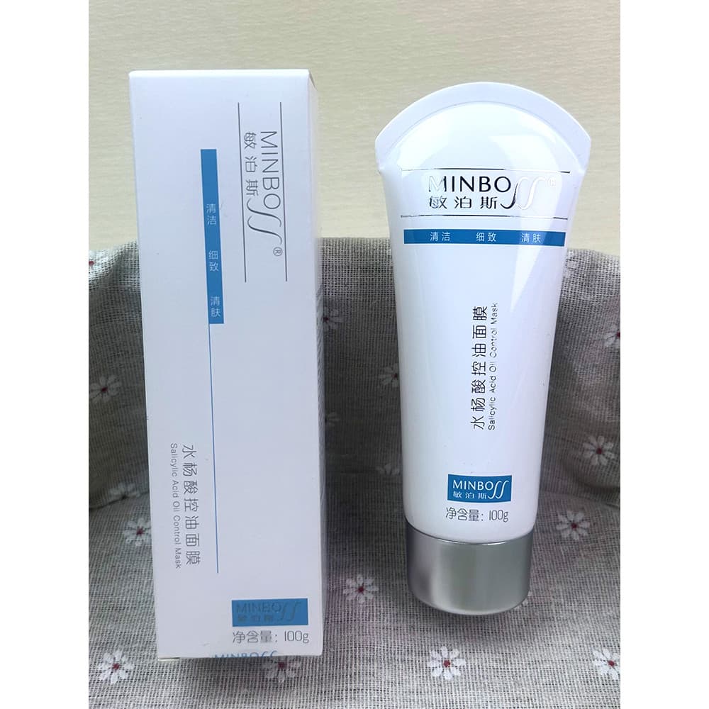 Minbosi linha genuína oficial ácido salicílico acne limpeza máscara de controle de óleo remover fechamento acne clareame
