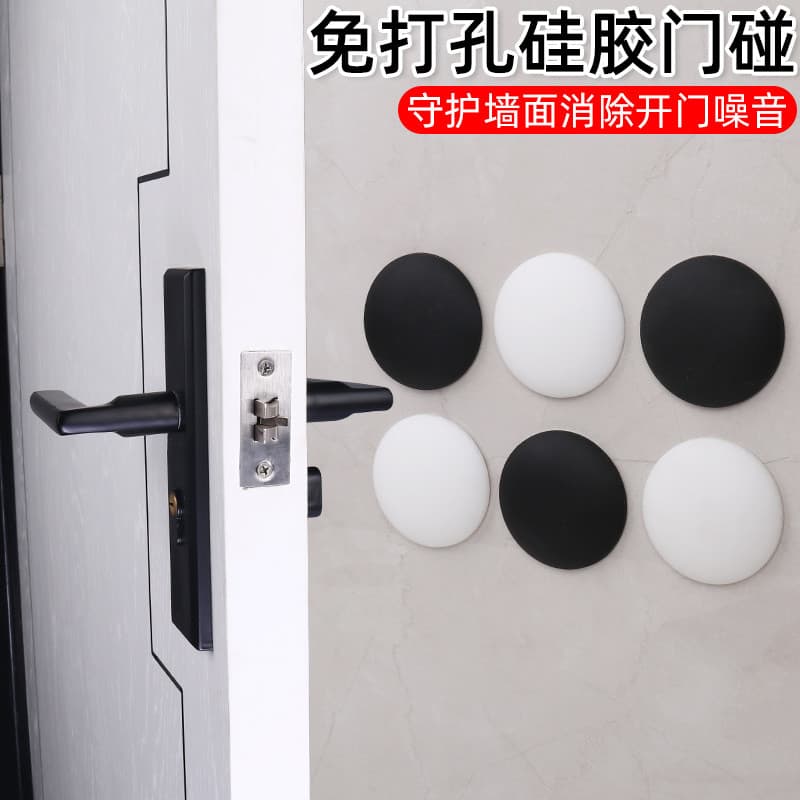 Almofada anticolisão de Silicone para maçaneta de porta doméstica, porta de geladeira, adesivo anticolisão, almofada abs