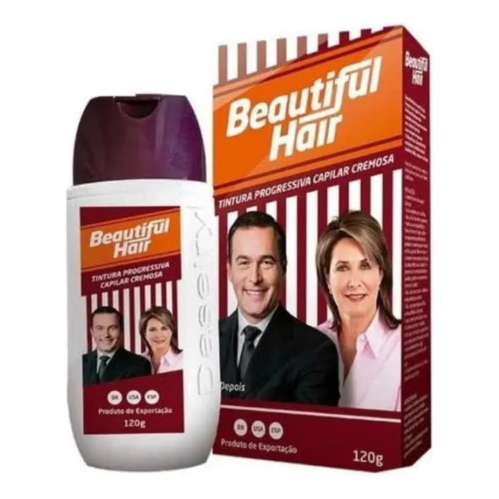 Beautiful Hair Tintura Progressiva Em Creme 120g Tom Natural Do Cabelo Efeito Natural Tonalizante Gradual