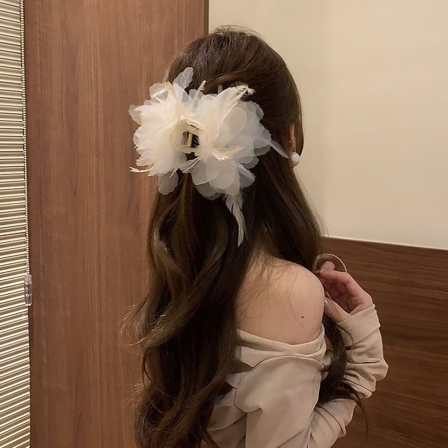 Grande pena Grab clip feminino Super fada temperamento grampo de cabelo volta cabeça cabelo tubarão clipe Volume do cabe