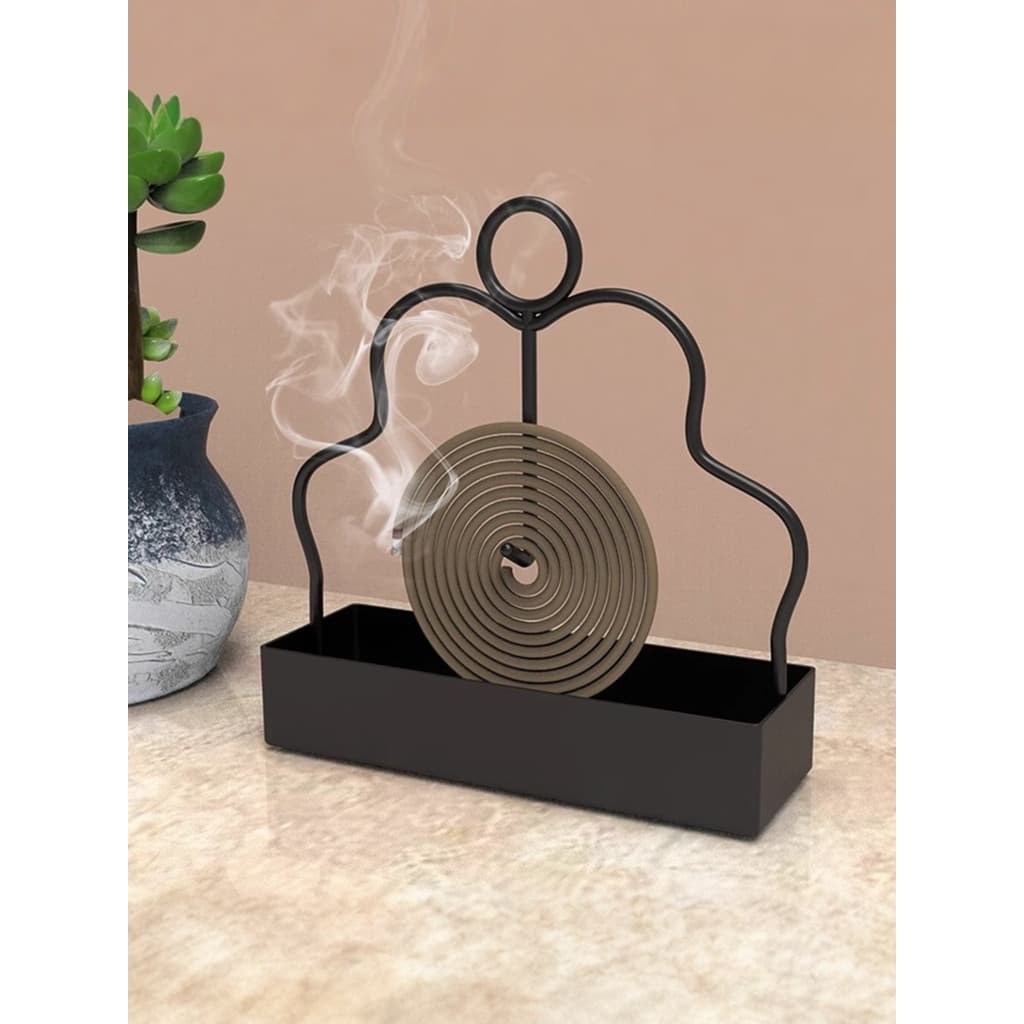 Rack de suporte para bobina de mosquito Suporte criativo Suporte de rack de sândalo para bandeja de bobina de mo