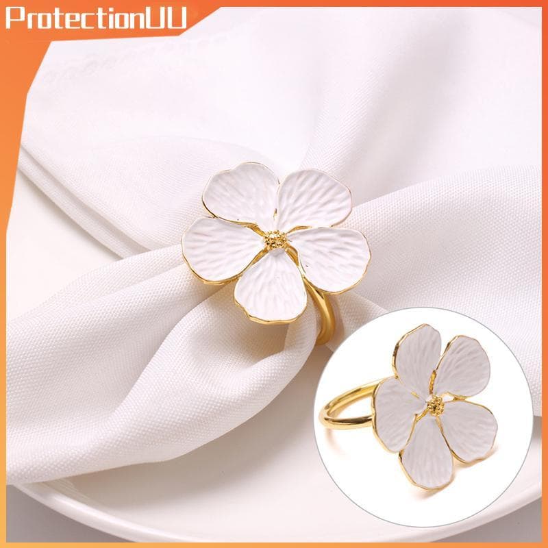 PROTE Guardanapo De Ameixa Simples Para Casamento , 5 Pétalas , Flor Da Sorte , Anel De BR