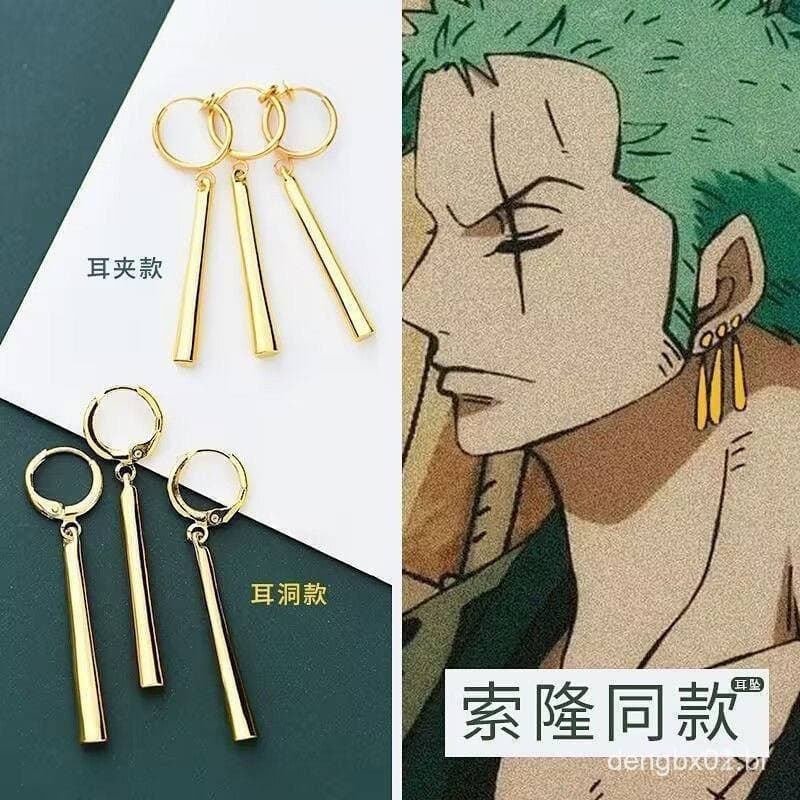 Brinco de Sauron de One Piece com Acessórios de Cosplay, Não Necessita de Furo na Orelha DxBW T6B0