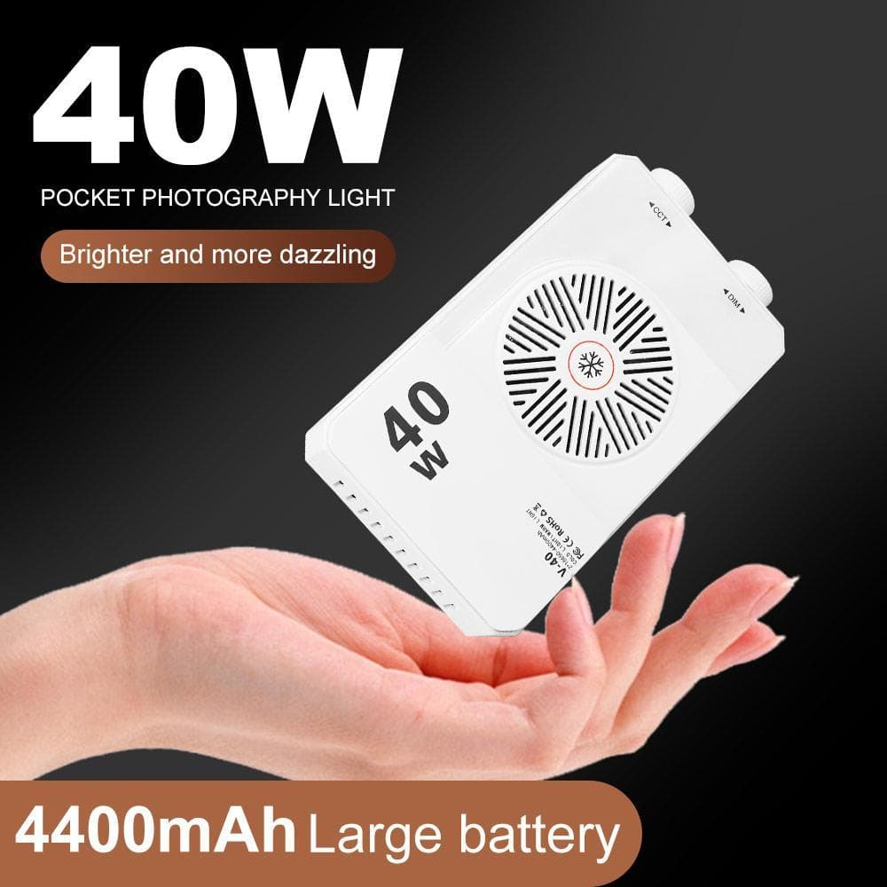 Luz De Câmera LED  , Mini Lâmpada De Vídeo Com Bateria De 40 W 4400mAh , Fotografia De Bolso Para Tripé