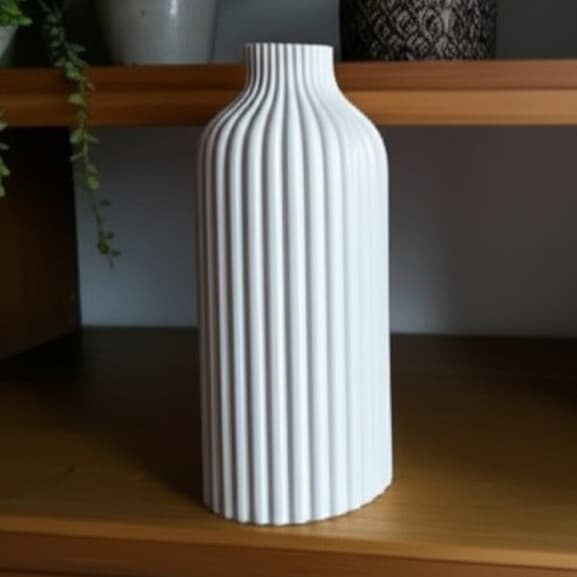 Vaso 20/17/15cm Cachepot Riscado Vertical Impressão 3D de Alta Qualidade Plástico TOP