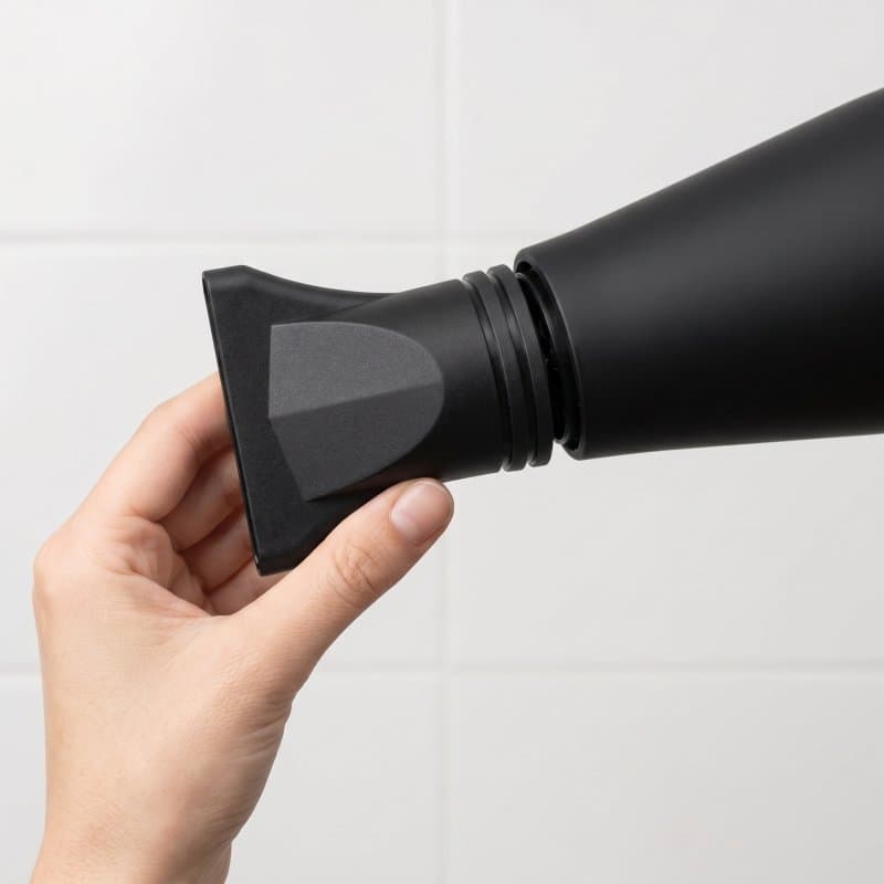 🎀 2Peças Bocal Concentrador Secador Cabelo Preto Prático E Fácil De Usar