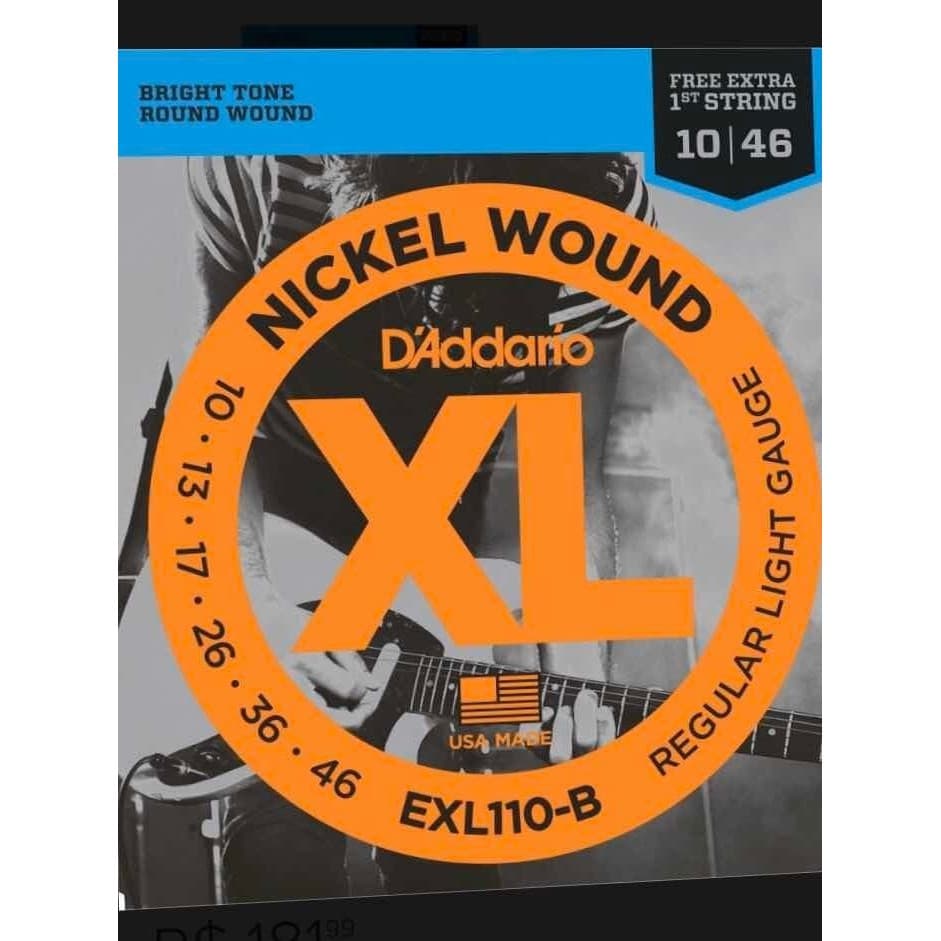 Kit 3 Encordoamentos Guitarra Daddario Mi Extra Exl110-b