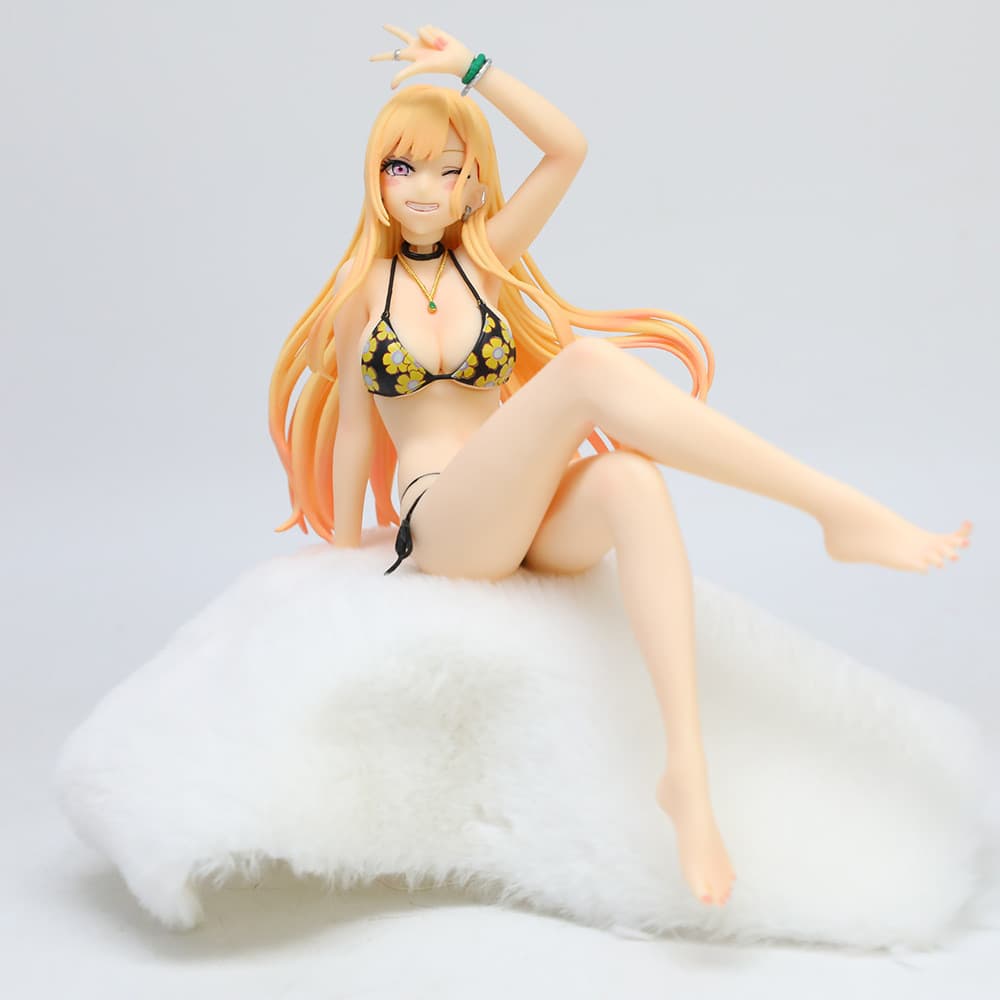 Anime maiô linda menina vestir-se boneca caindo no amor rio sentado postura Kitagawa mar sonho figura Orna