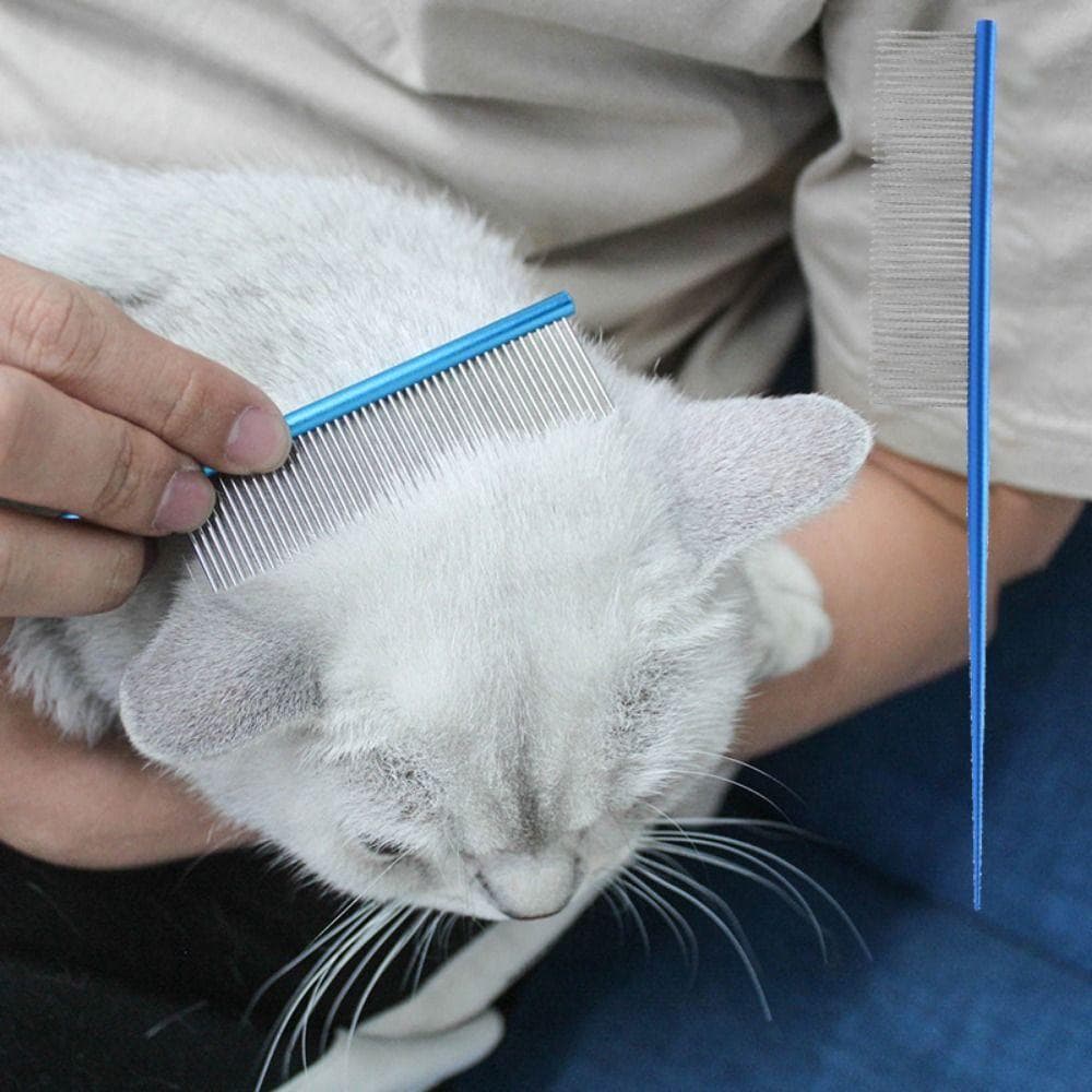 Pente Contra Pulgas Para Animais De Estimação   , Colorido Antiferrugem Cuidar De Cães De Escova De Limpeza De Aço