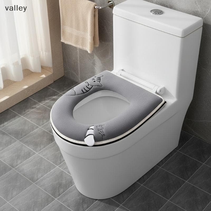 [VLY] Tapete De Assento De Vaso Sanitário Mais Quente E Macio 1 Unidade De Capa De Almofada Lavável Para Experiência Aco