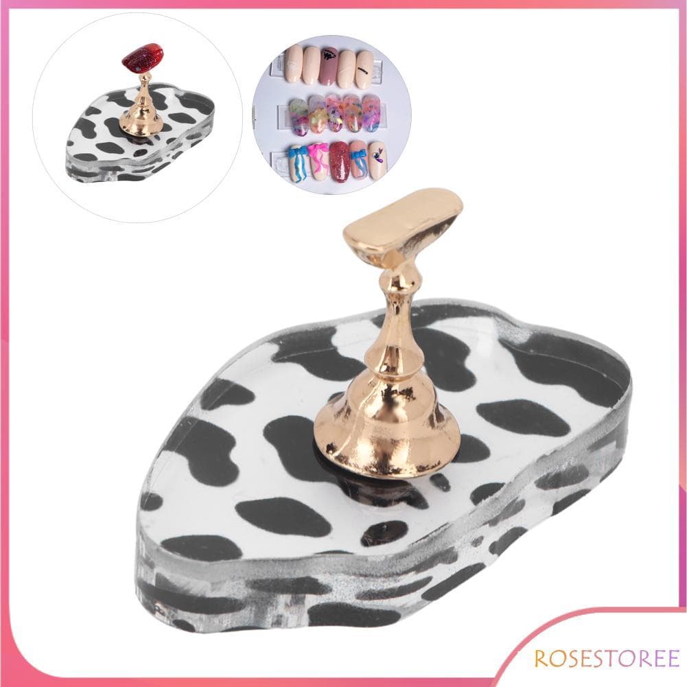 Rosestoree Acrílico Nail Art Display Stand Portátil Home Salon DIY Practice Tip Holder para Artista Iniciante