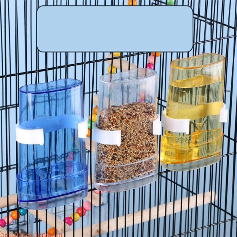 beautygardenab Dispensador Papagaio Alimentador Waterer Cockatiel Gaiola Acessórios Alimentaçã