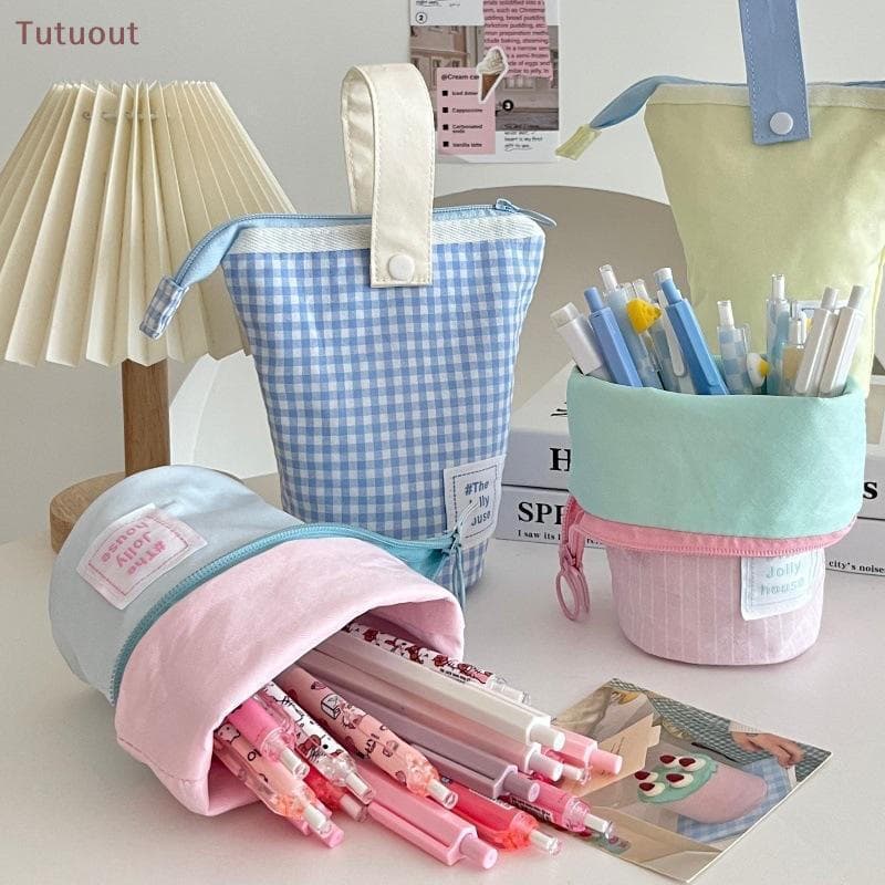 Estojo de Lápis TUTU Kawaii de Grande Capacidade, Bolsa de Armazenamento de Canetas, Bonito e Perfurado, Para Presente d