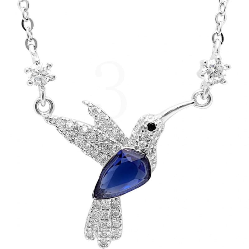 Pulseira Humming para Mulheres por GingerLyne | Pulseira de corrente ajustável em prata esterlina com zircônia azul para