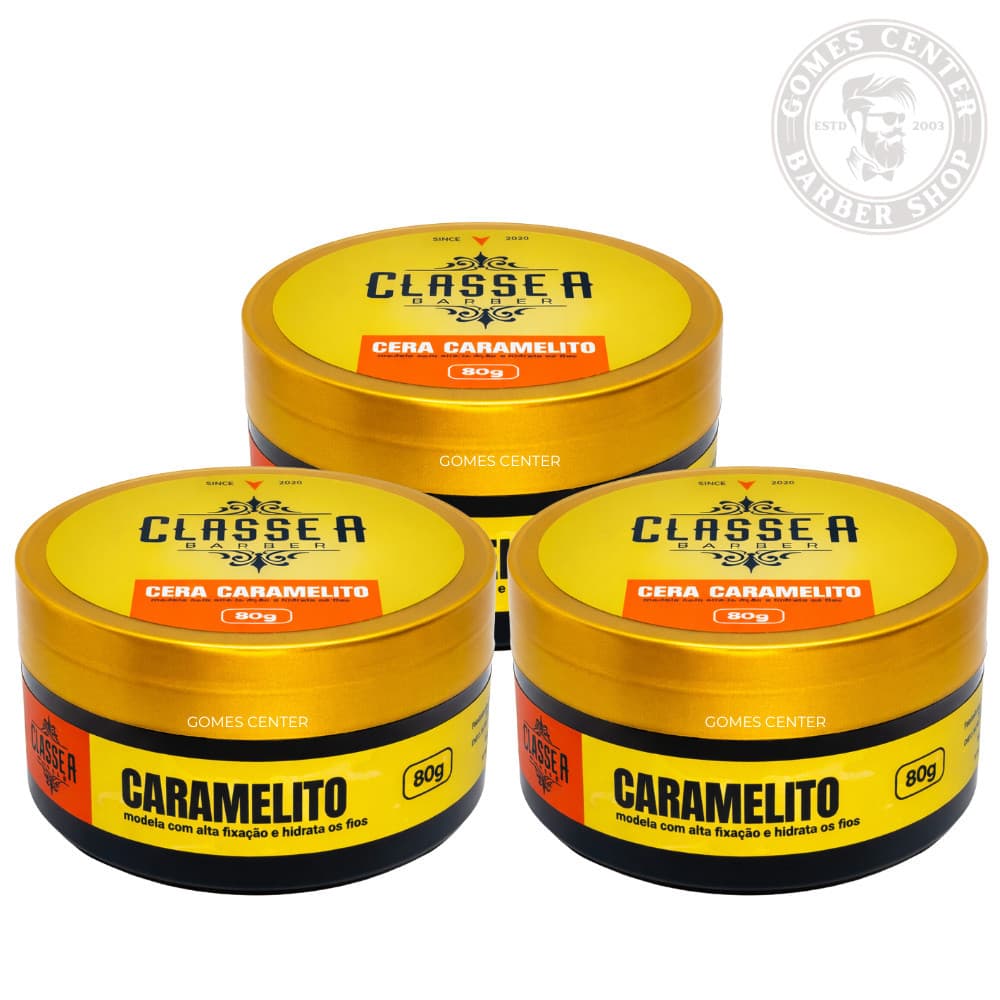 Pomadas Cera Caramelito 80g cada Classe A - Pasta - Pomada modeladora