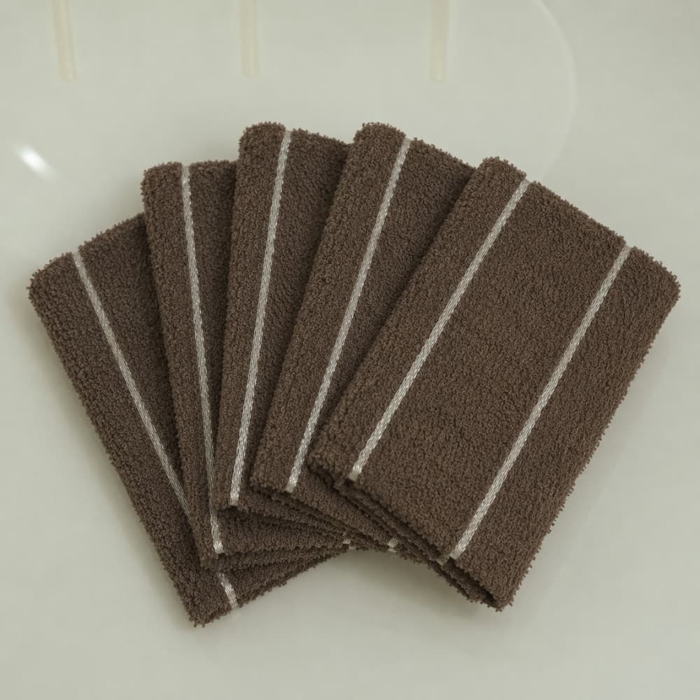 Kit de 5 Panos de Copa Bonjour para Cozinha 70cm x 45cm Atoalhado Felpudo 100% Algodão