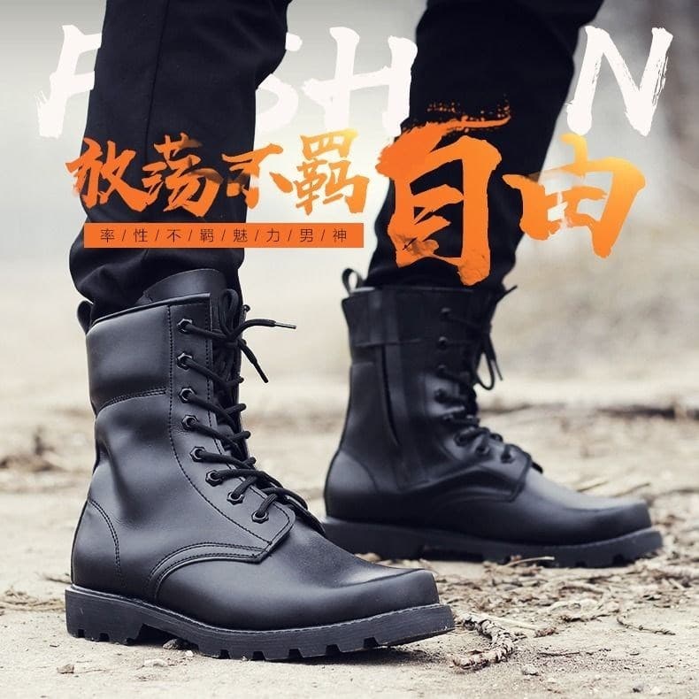Botas de combate ao ar livre botas à prova de explosão dedo do pé de aço sola de lã botas de combate outono inverno mili
