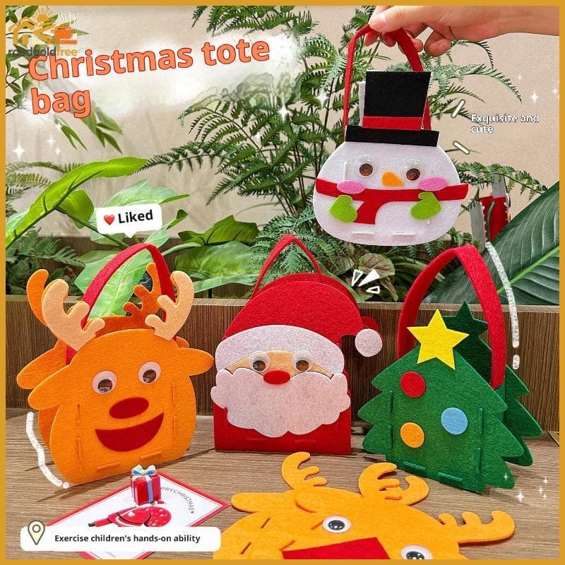 Tema De Natal DIY Bolsa De Ombro Artesanal Costura Arte Criativa E Atividades Artesanais Presentes Brinquedos Das Crianç