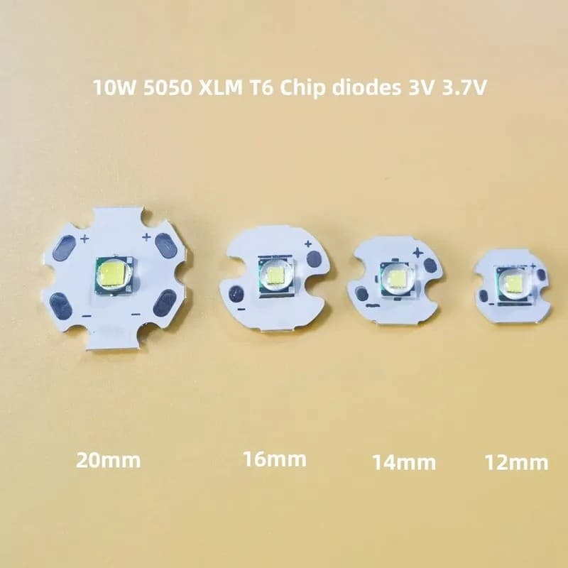 Alta Potência led 10W 5050 XLM T6 Chip Diodos 3V 3.7V Lanternas Peças DIY Para Bicicleta Acessórios Do Carro Farol