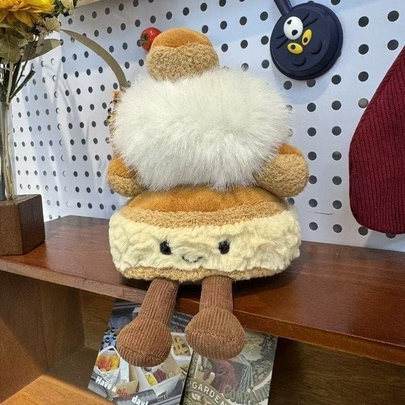 Boneco de Pelúcia Macio em Forma de Bolo de Aniversário Divertido