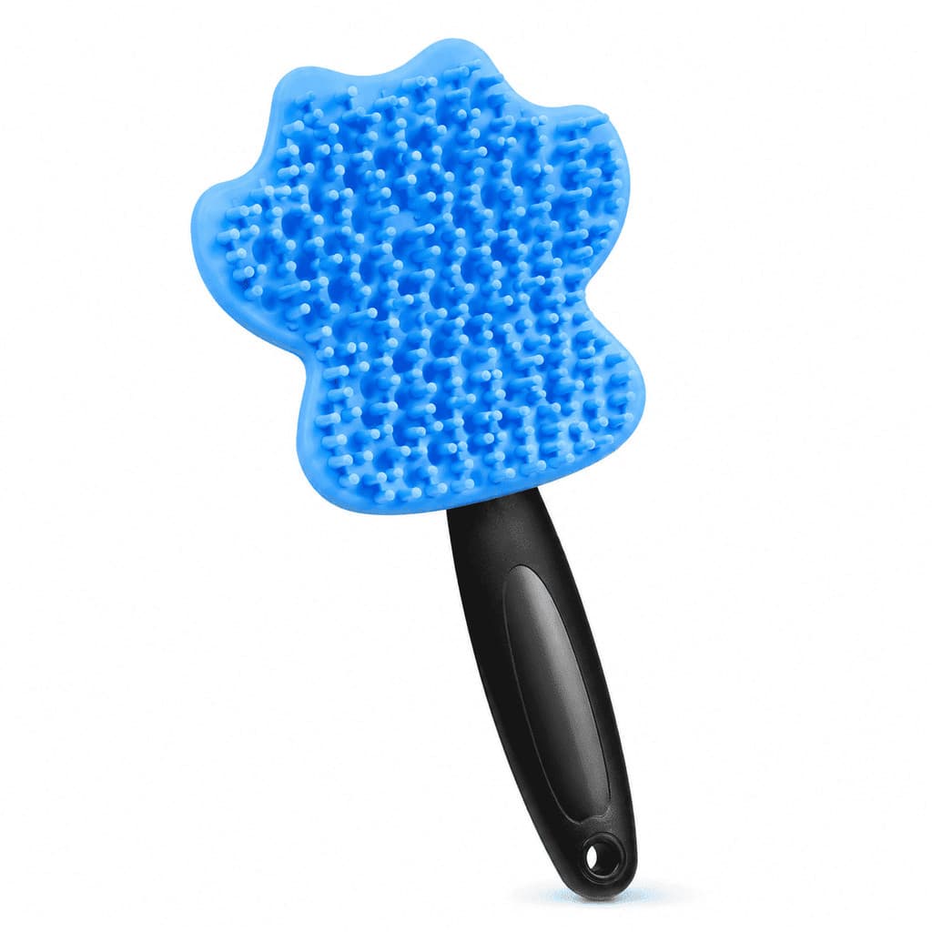 Escova Pet de Silicone Tira Pelos e Massageia Cães e Gatos