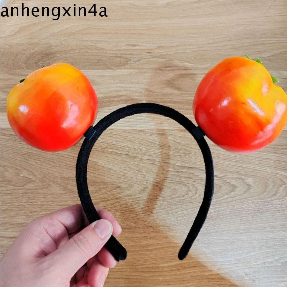 Tiara de comida simulada Anhengxin, tiara de frutas estilo coreano, tiara de vegetais fofa 5JOC