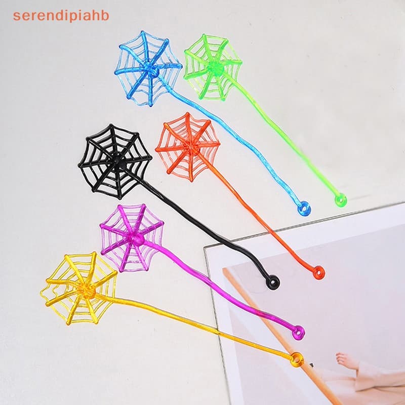 10PCS Brinquedos de Novidade de Teia de Aranha Elástica e Adesiva para Crianças