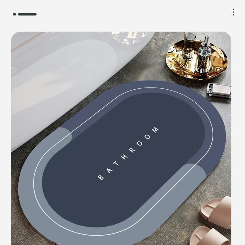 [Super Absorvente] Tapete de Banheiro Antiderrapante Tapete de Porta Tapete de Cozinha de Silício
