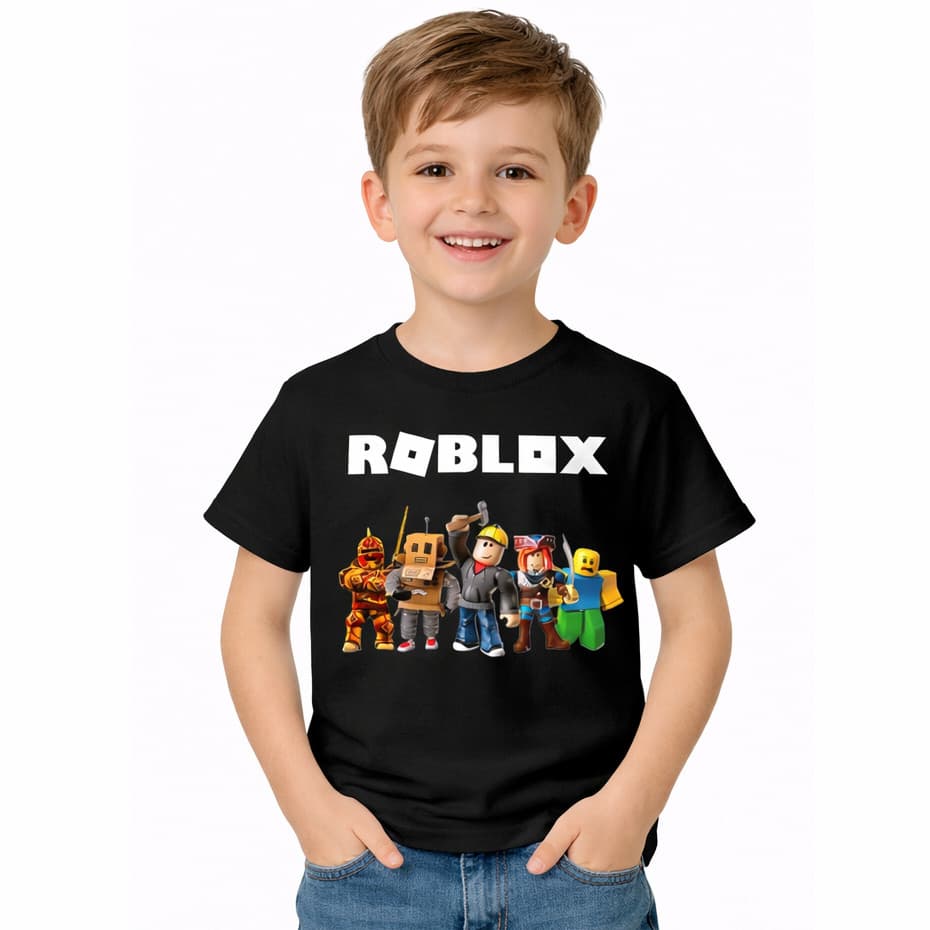 Camiseta Roblox Infantil Juvenil Adulto Camisa 100% Algodão Promoção