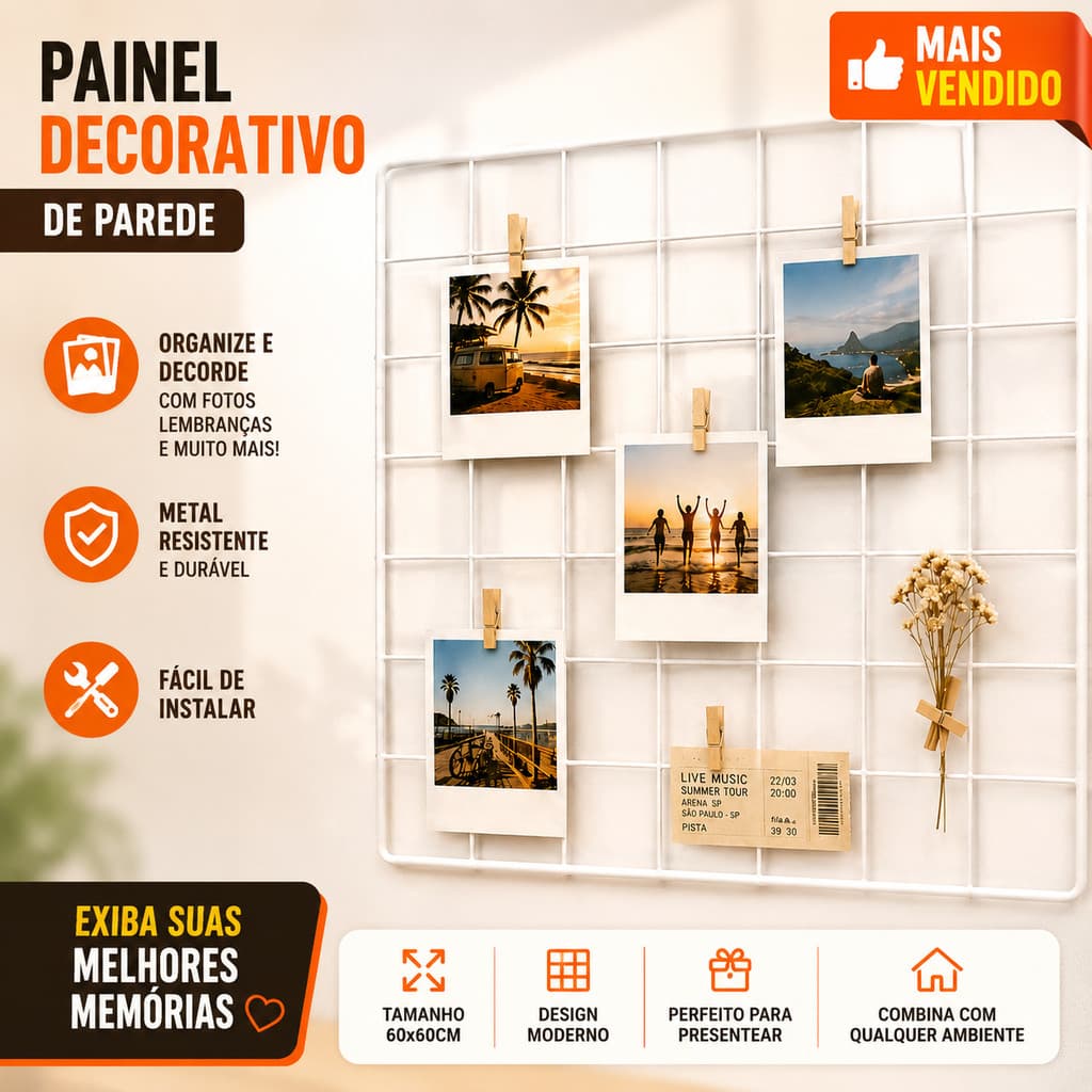 KIT 4 Painel de Recados Aramado Memory Board 30x40 Tela Aramada