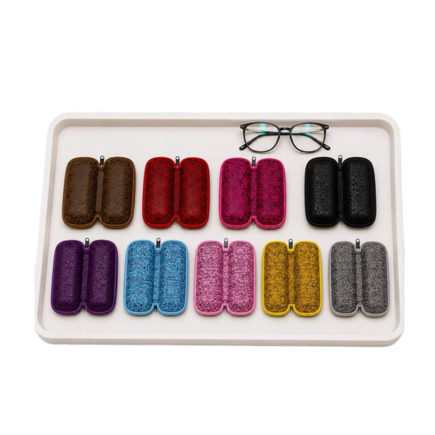 Estojo Caixa Cases Para Oculos De Grau Com Ziper Diversas  Coloridas Nova