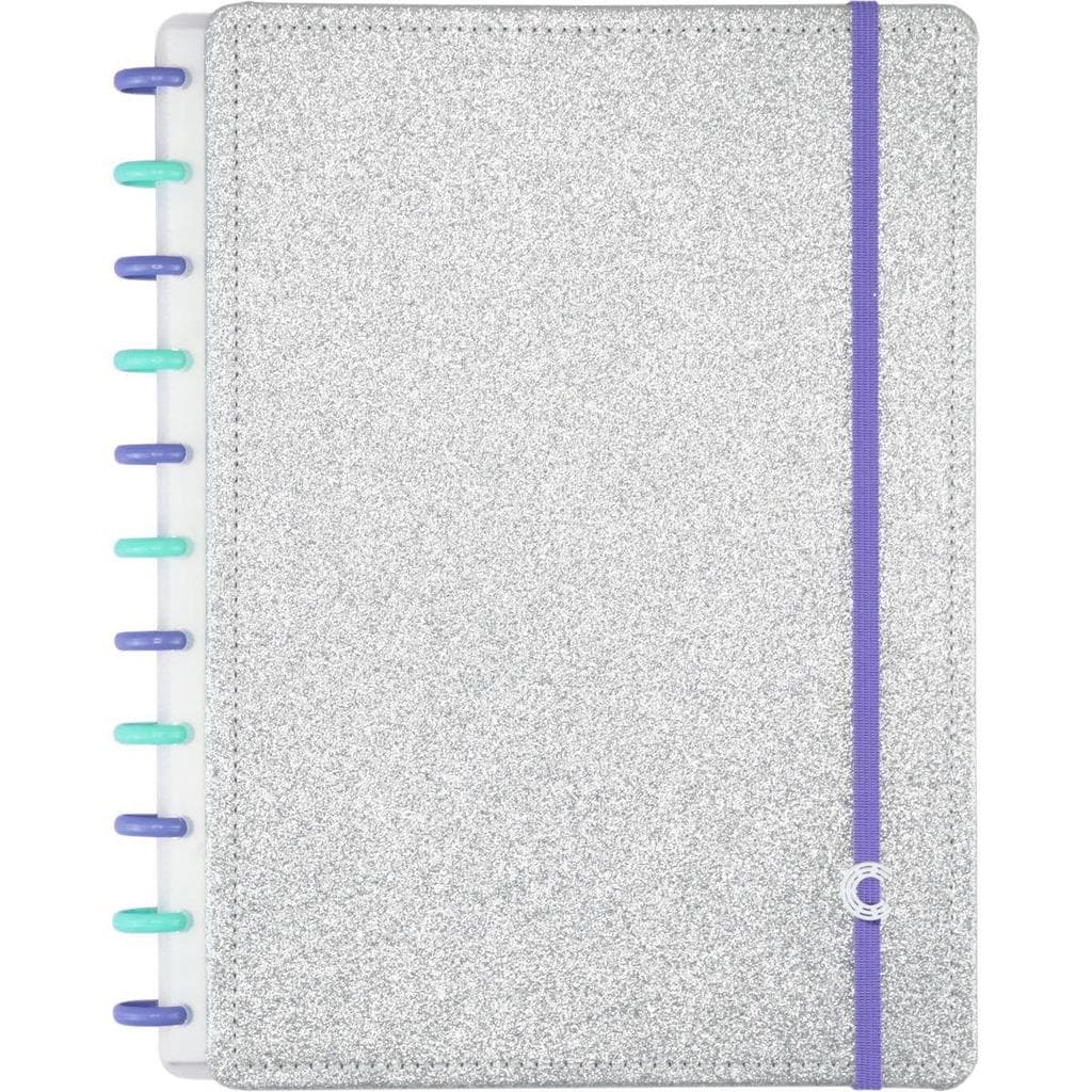 Caderno Inteligente Grande Lets Glitter Silver 2.0 80 fls. 215 mm x 280 mm - Caderno Inteligente