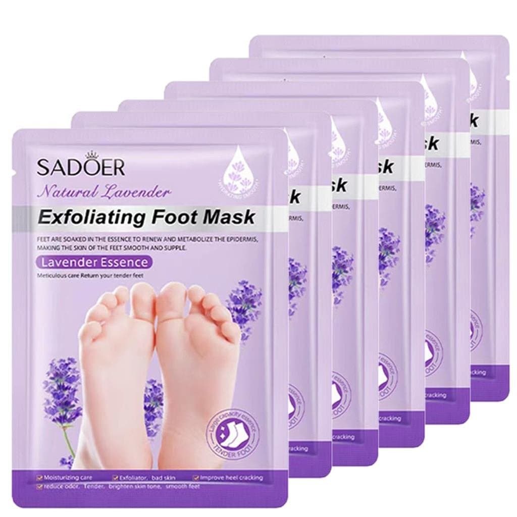 Máscara Para Descascar Os Pés , Pacote Com 6 , Cuidados Spa Dos Mulheres , Lavanda Homens E Pele Morta Seca , Remoção