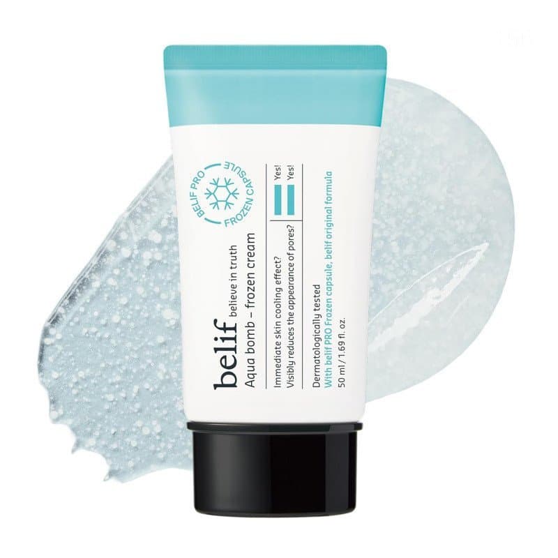 belif Aqua Bomb Frozen Gel Cream - Alívio Refrescante com Pantenol e Niacinamida - Hidratante Calmante e Hidratante Diár