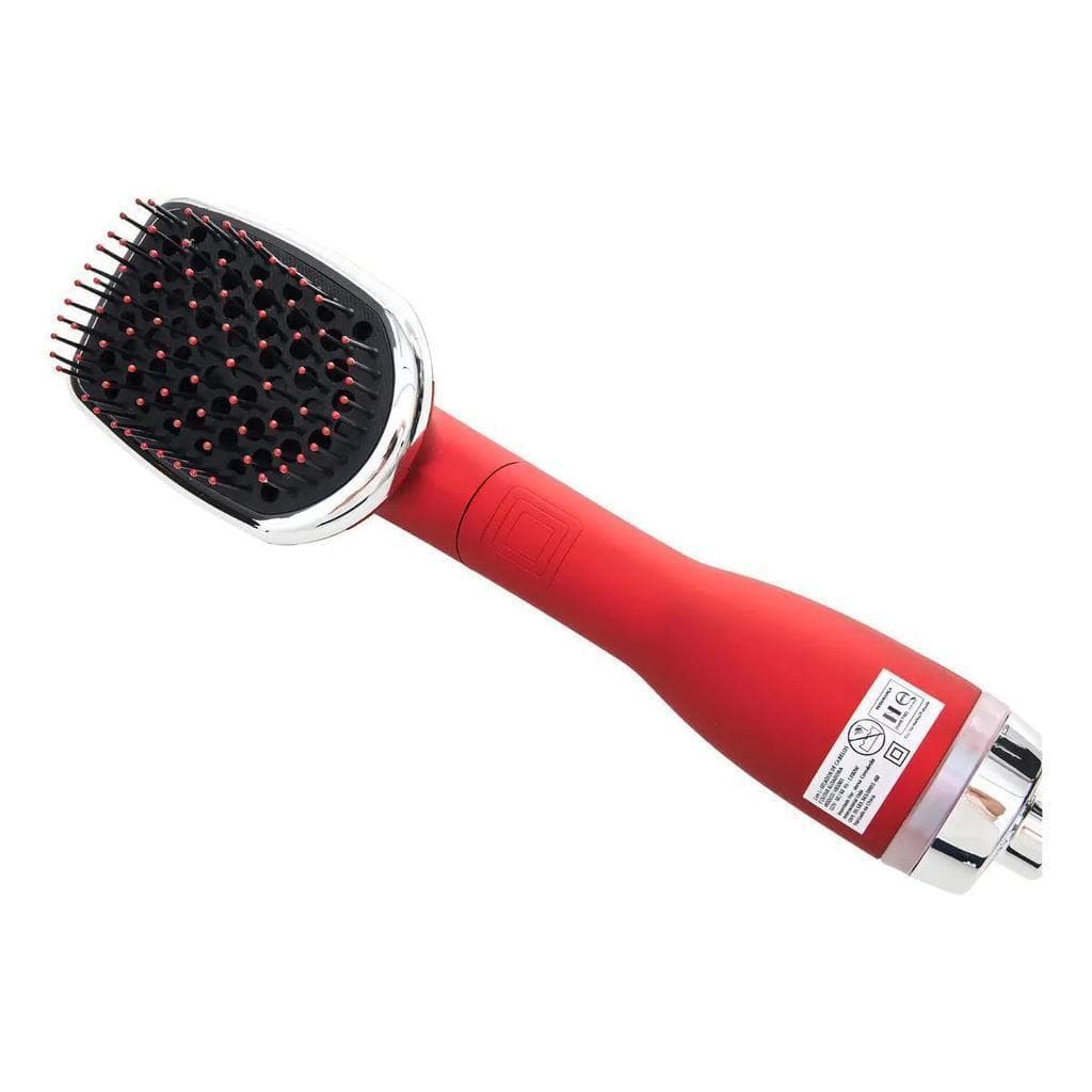 Escova 2 Em 1 Alisadora Vermelha Vbeauty Sabrina Sato Cor Vermelho/prateado