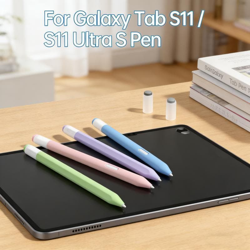 Nova Capa De Caneta De Silicone Para Samsung Galaxy Tab S11 S11 Ultra Tablet Stylus Protetora Macia À Prova De Choque An