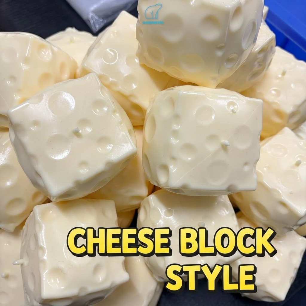 Pele De Bola De Queijo Crocante DIY Caseiro Ultrafino Brinquedo De Recuperação Lenta
