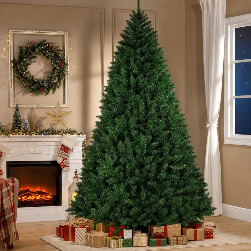 Árvore de Natal Grande 3m e Tamanhos Menores 1.5/1.8/2.1/2.4m Base de Ferro Forte