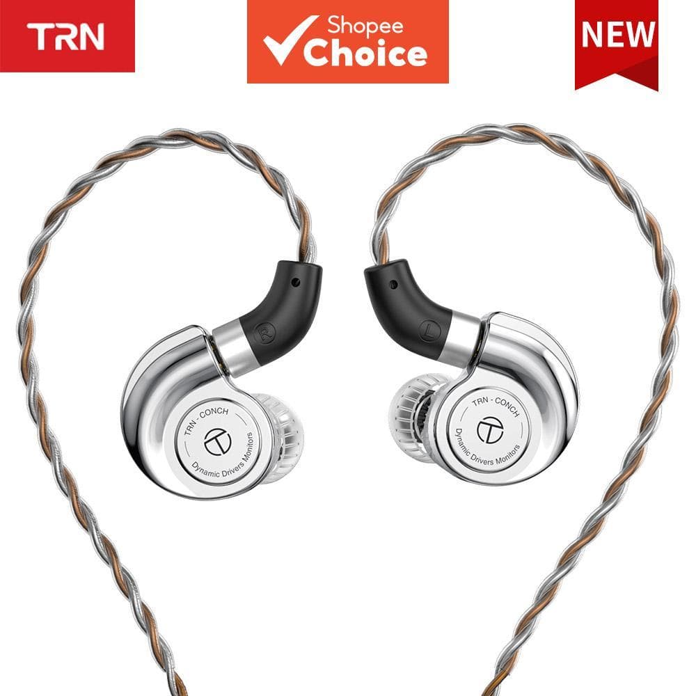 TRN Concha Fones De Ouvido De Alto Desempenho DLC Diamante Diafragma Dinâmicos Monitores Intra-Auriculares Filtros De Bi