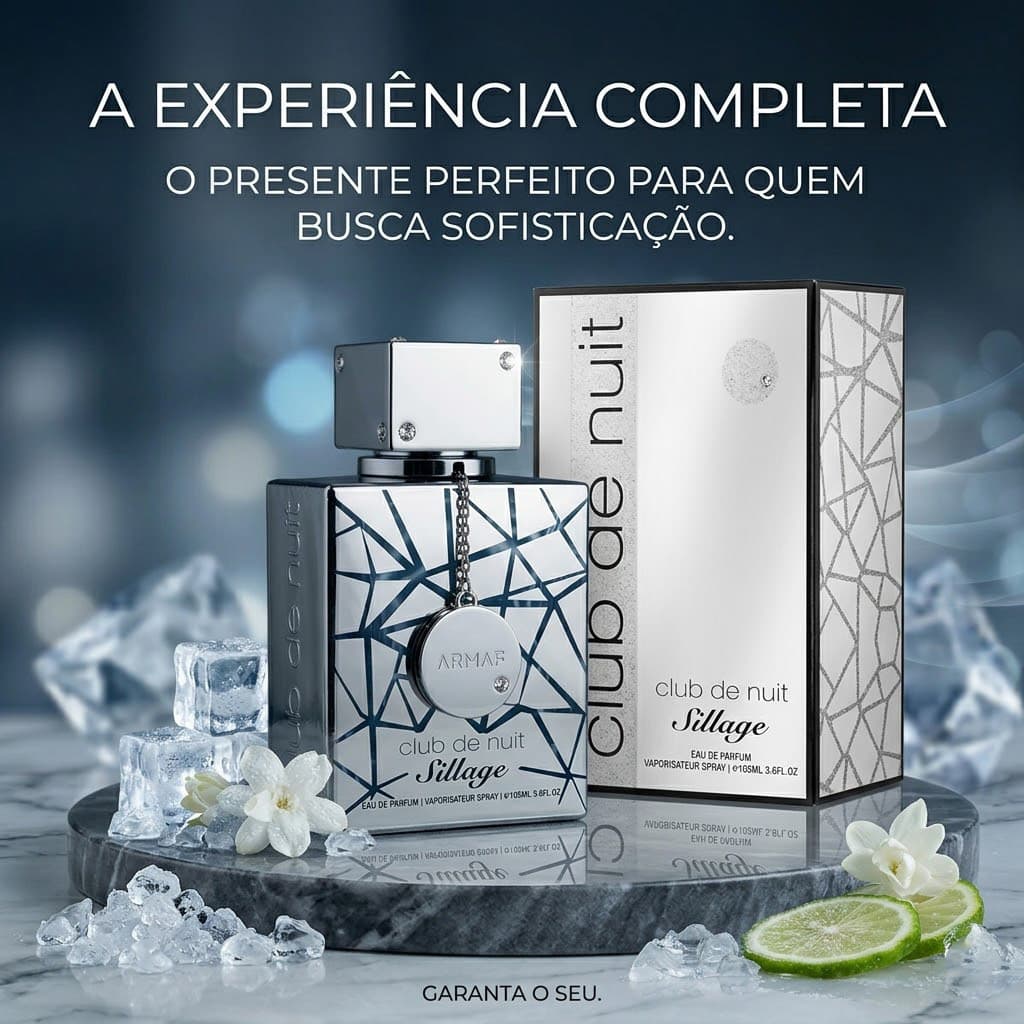 Perfume Armaf Club de Nuit Sillage 105ml Original Árabe Masculino - Alta Fixação Luxo Projeção Marcante Envio Imediato