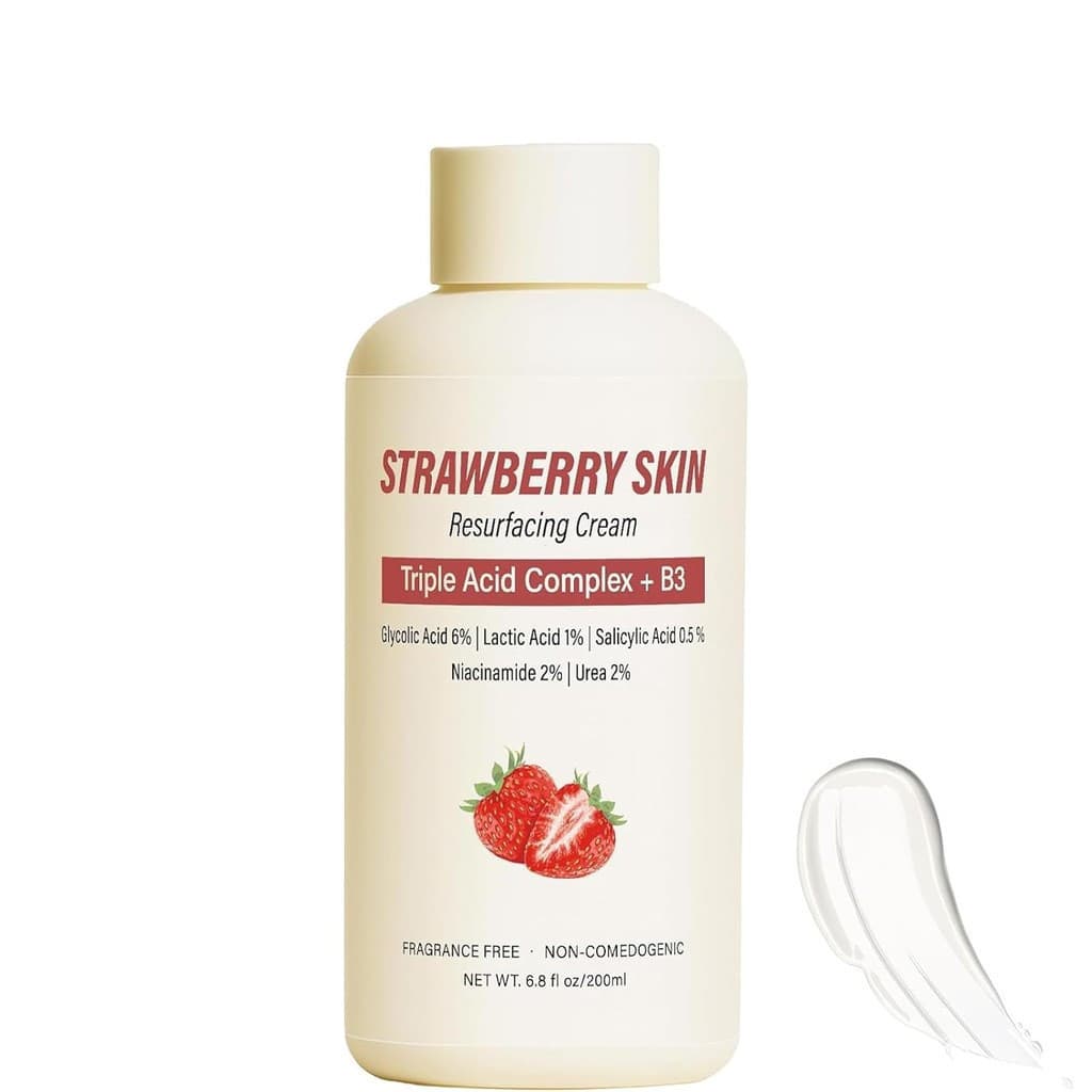 Os produtos de cuidado com a pele de morango proporcionam uma sensação nutritiva, suave e refrescante, melhorando o tom,