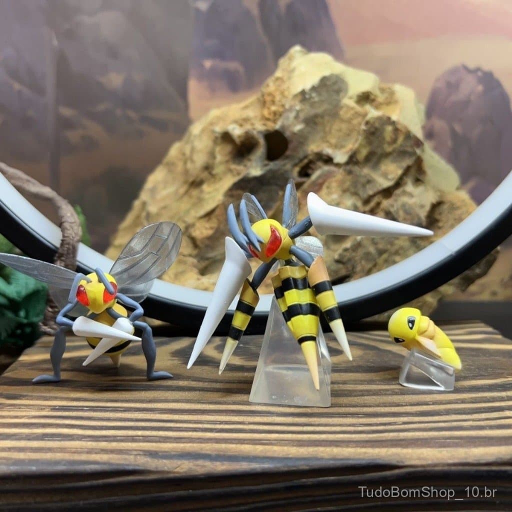 Beedrill 3 peças de figuras do Pokémon