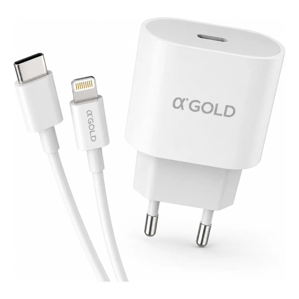 Carregador Turbo 30w Usb-c + Lightning Para iPhone 5-14