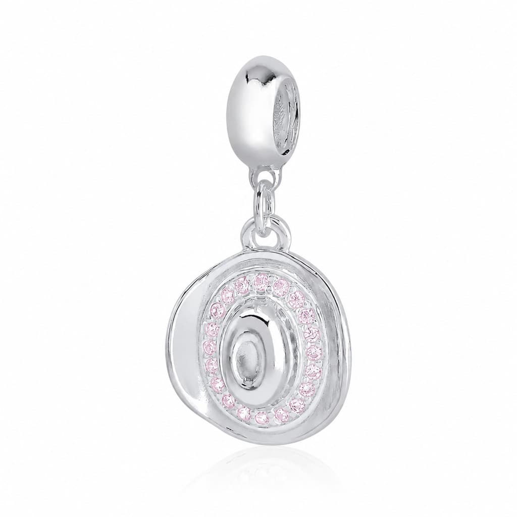 Berloque Agro Chapéu Cravejado Rosa