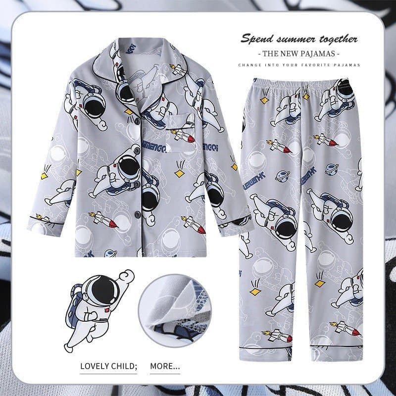 Pijamas Infantis / Astronauta / Homem-Aranha / Pato Donald Pijamas de Desenho Animado para Meninos Roupas de Lazer para