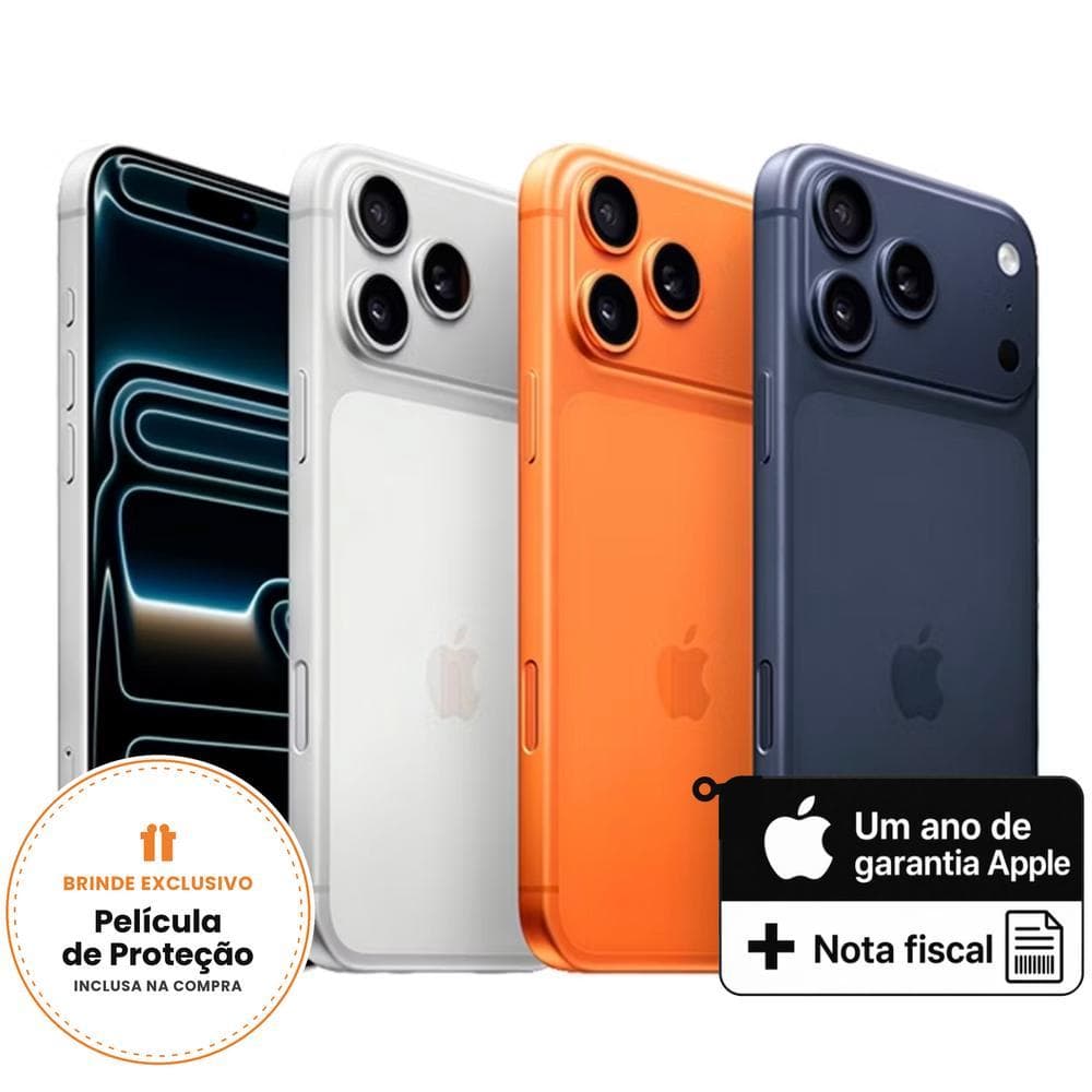 Smartphone IPhone 17 Pro E Pro Max 256GB 5G iOS - Apple Original - (Novo / Lacrado com Garantia) Apple