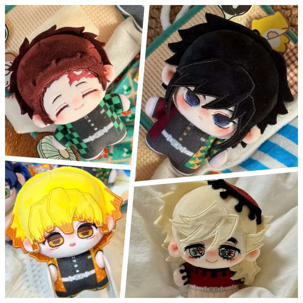 Brinquedos de pelúcia de Kimetsu no Yaiba - Tanjiro, Tomioka, Tokito, Zenitsu, Doma, Akaza