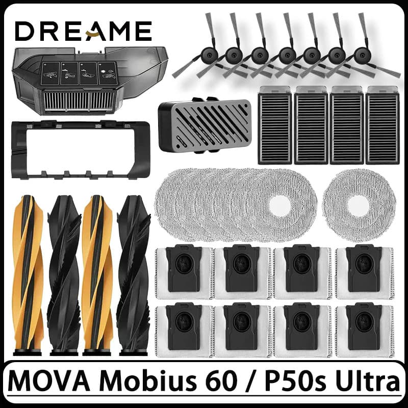 Para MOVA Mobius 60 P50s UItra Aspirador De Pó Conjunto Completo De Acessórios Escova Lateral Principal Filtro HEPA Esfr